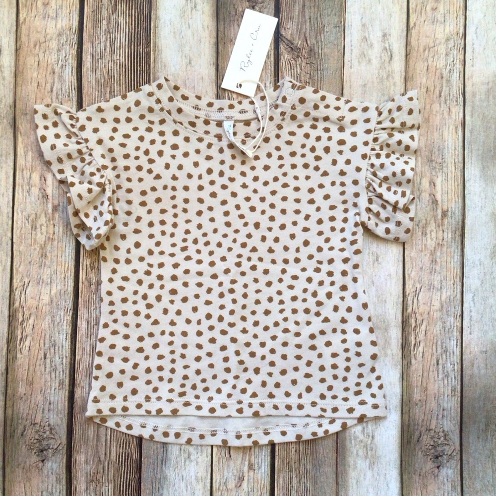 NWT Rylee + Cru Spots Flutter Tee